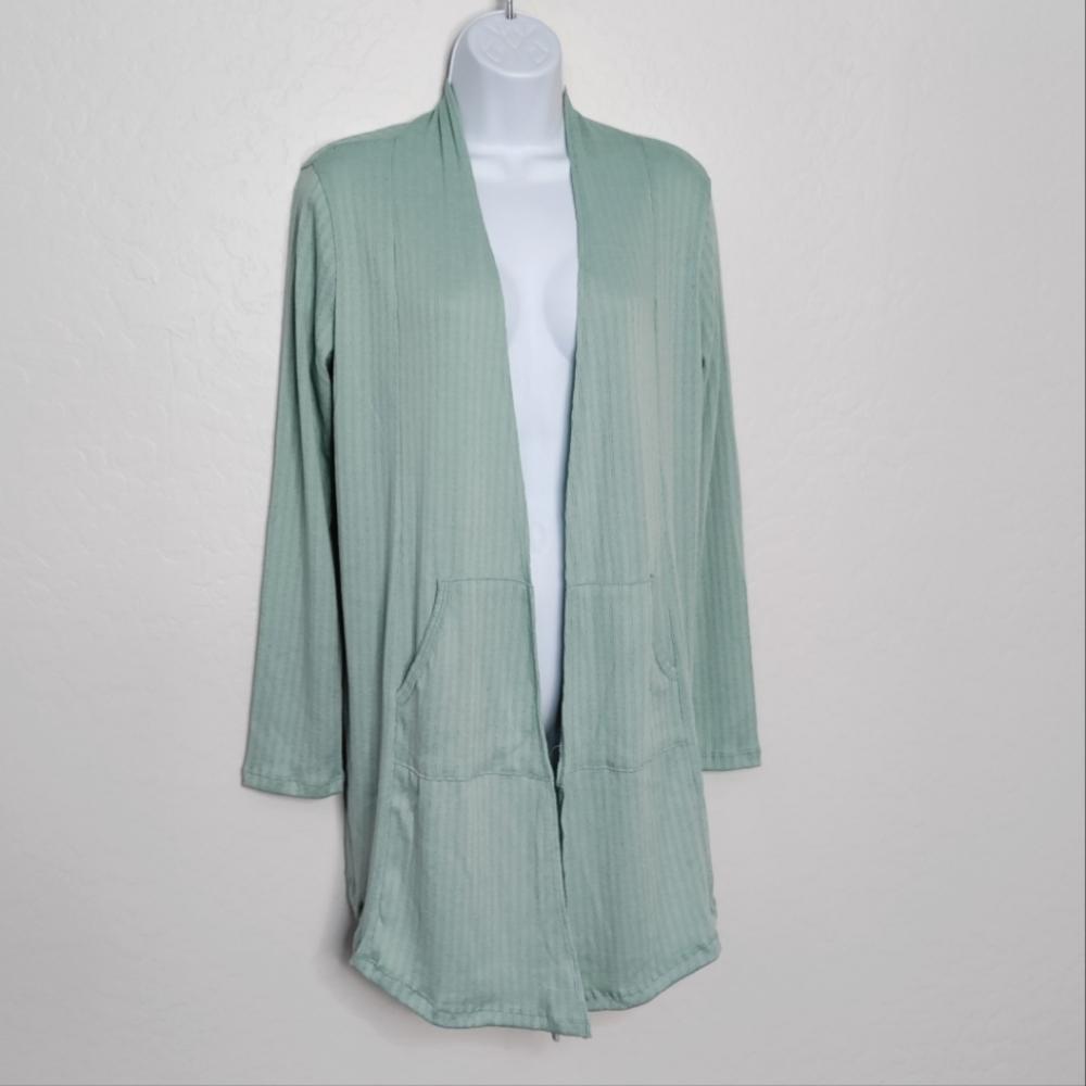 Boutique Green Open Front Cardigan Small Medium Large Long S Boutique Brand